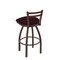 Holland Bar Stool Co 25" Low Back Swivel Counter Stool, Bronze Finish, Canter Bordeaux Seat 41125BZ005 - alternate 2